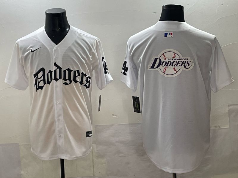 Men 2025 Los Angeles Dodgers Blank White 7th generations Joint Name Nike MLB Jersey style 0121